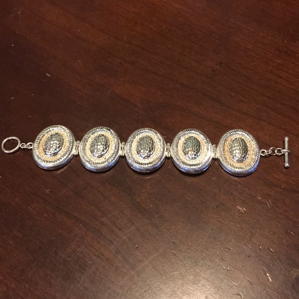 QVC Bright Shine Sterling Silver Chunky Toggle